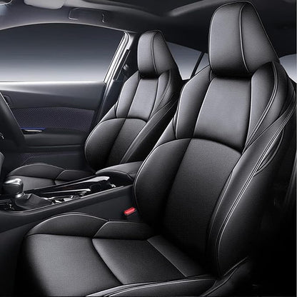 Seat Covers for Mazda 3 2019 2020 2021 2022 2023 2024 2025 2026 | Custom Fit Full Set Waterproof Aigbag Compatible,Faux Leather Car Mazda3 Seat Cover Black by AOMSAZTO