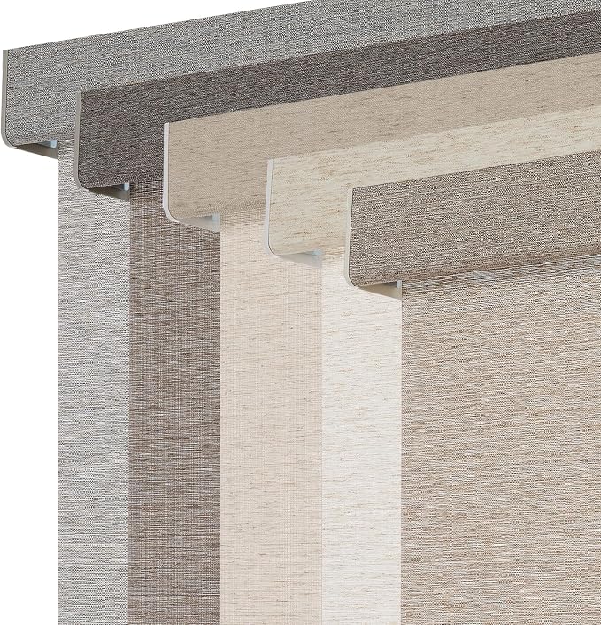 Persilux Light Filtering Roller Shades for Window Blinds,Cordless,Linen Fabric,Thermal Insulated Fabric UV Protection Shades for Home,Office,Bedroom,Door,Light Filtering-Light Brown,17" W X 64" H by PersiluxHome