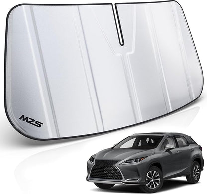 MZS Windshield Sun Shade for RX350 RX450H 16-22 / RX350L RX450HL 18-22 | 6-Layer Heat Insulation, 99% UV Blocking, Keeps Interior Cool, Full Coverage Visor, Foldable Car Window Sunshade, Storage Bag by MZS