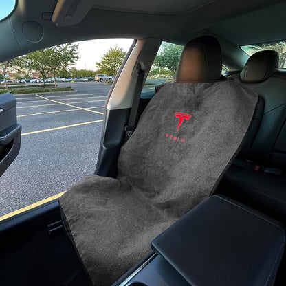 Upgraded Compatible with Tesla Seat Covers for Model 3/Y/X/S - Sweat-Resistant Towel Seat Cover for Kids, Pets and Dog Tesla Seat Protect Accessories - Image 2