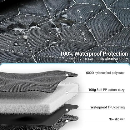 Meginc 2-Pack Front Seat Covers for Dogs, Waterproof Car Seat Protectors | 600D Oxford dog car seat covers with side flaps; non-slip, scratch-resistant captain chair covers for cars, SUVs and trucks - Image 8