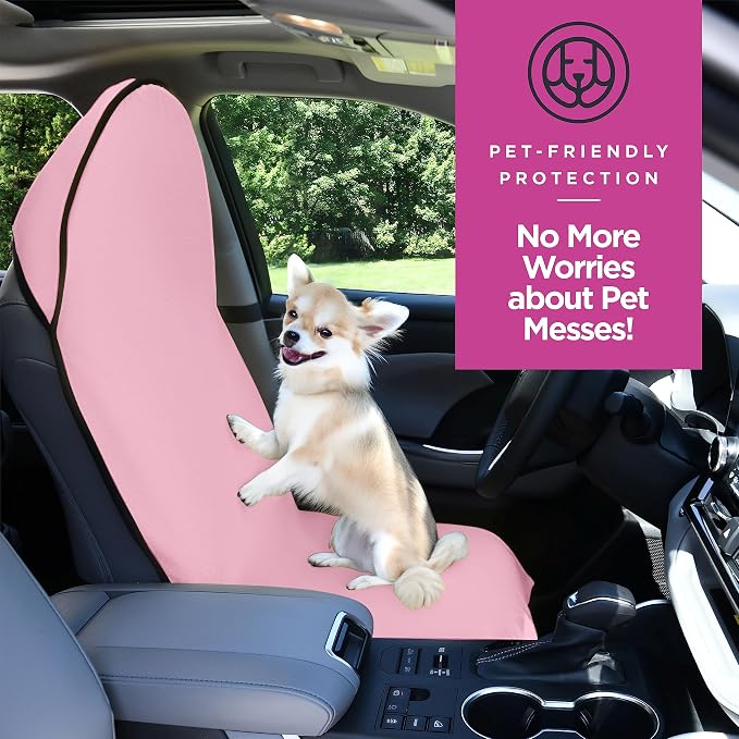 lebogner Waterproof Sweating Car Seat Cover for Post Gym Workout, Running, Swimming, Beach and Hiking, Universal Fit Anti-Slip Bucket Seat Protector for Cars, SUVs and Trucks, Machine Washable, Pink - Image 7