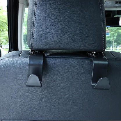 Car Headrest Hooks, 50lbs Load, Durable ABS, 4-Pack Car Hooks | 360° rotating, fits most car headrests, holds coats/purses/umbrellas/groceries, easy install, keeps car organized, Black - Image 5