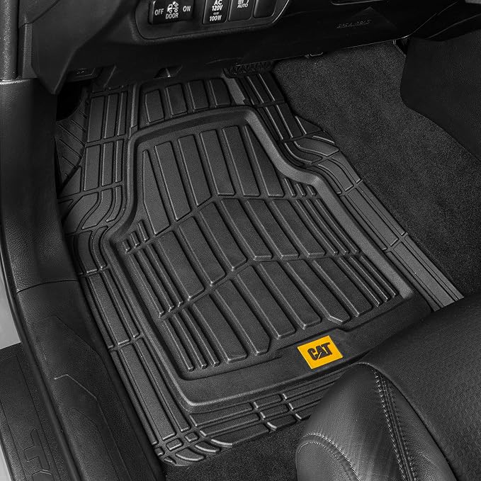 CAT Front Seat Covers for Cars (2-Pack) & 4-Piece Trim to Fit, Heavy Duty Protection, All Weather Floor Mats – Universal Fit, Waterproof Mats, Easy Install, for Trucks, SUVs, Vans, & Car Accessories - Image 7